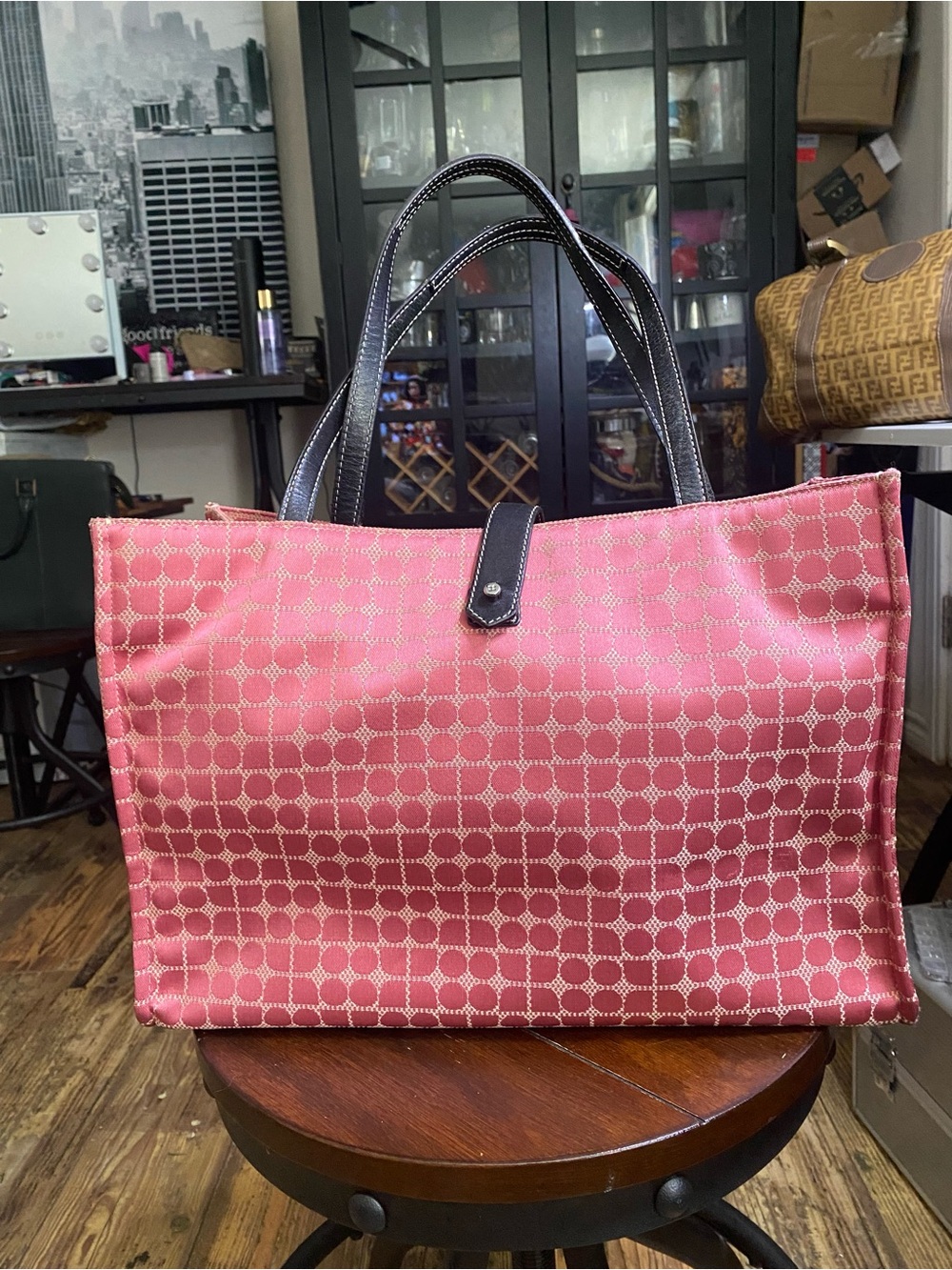 kate spade Pink Patterned Tote Bag